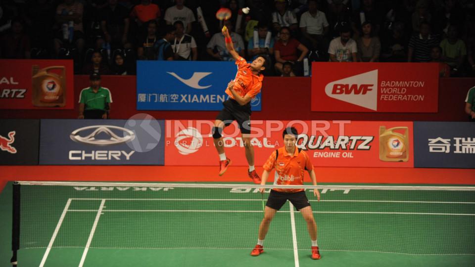 Tontowi Ahmad/Liliyana Natsir menang mudah atas wakil Malaysia, Chan Peng Soon/Goh Liu Ying, Kamis (13/08/15).